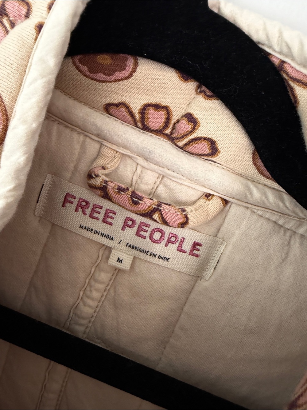 Free People Printed Dolman Quilted Knit Jacket Medium - Picture 4 of 9